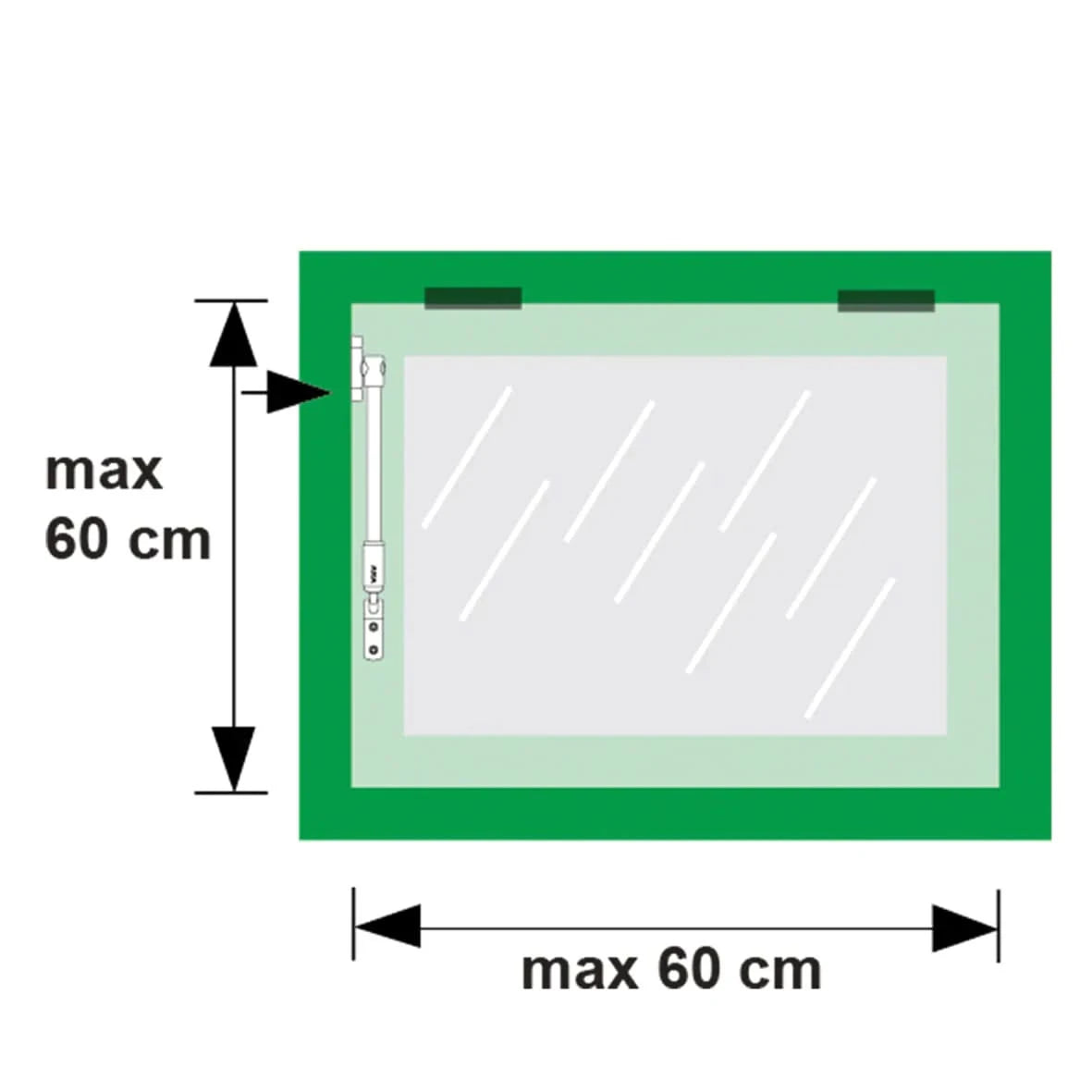 AXA tele-uitzetter 30 cm voor binnendraaiende ramen in grijs - productfoto 6