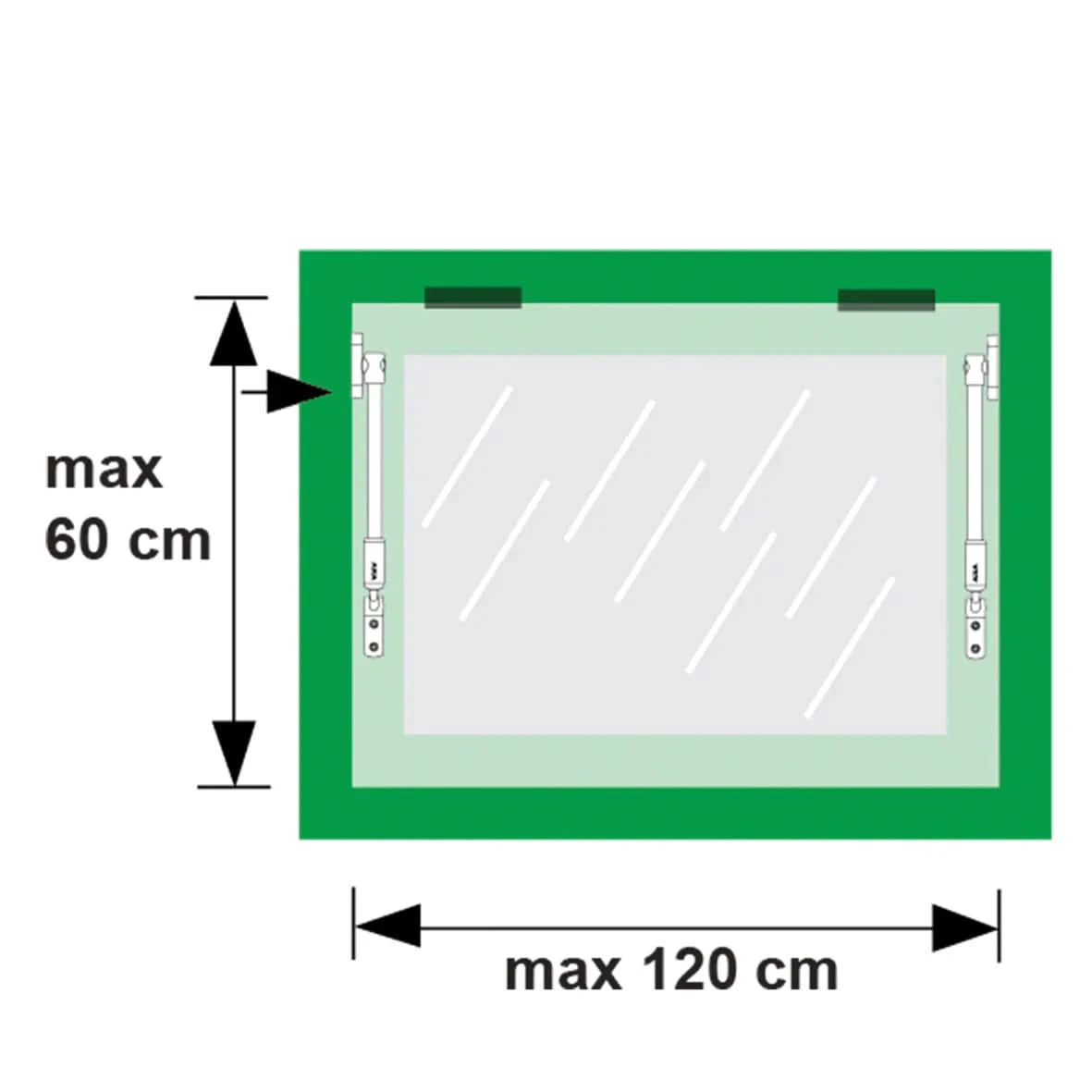AXA tele-uitzetter 30 cm voor binnendraaiende ramen in grijs - productfoto 4
