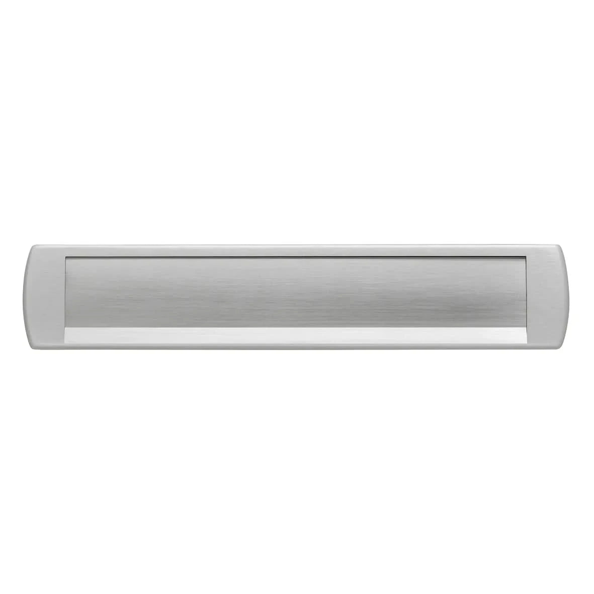 AXA Curve briefplaat aluminium naturel (geanodiseerd geslepen F1) - vooraanzicht