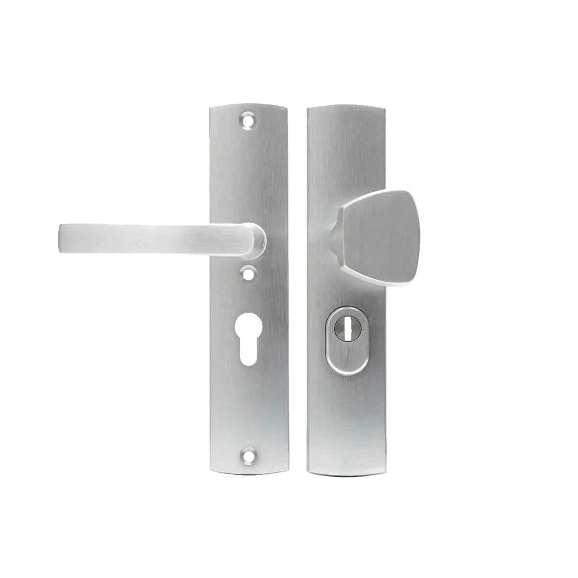 AXA Curve Plus veiligheidsbeslag S-knop PC55 aluminium vooraanzicht