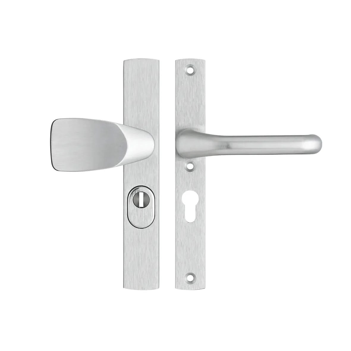 AXA Veiligheidsbeslag Premium smal Wing-knop Flow PC72 aluminium vooraanzicht