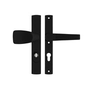 AXA Veiligheidsbeslag Premium smal Wing-knop+kruk Arrow PC72 aluminium vooraanzicht