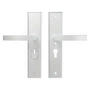 AXA Edge Plus veiligheidsbeslag kruk/blok PC55 aluminium naturel – vooraanzicht