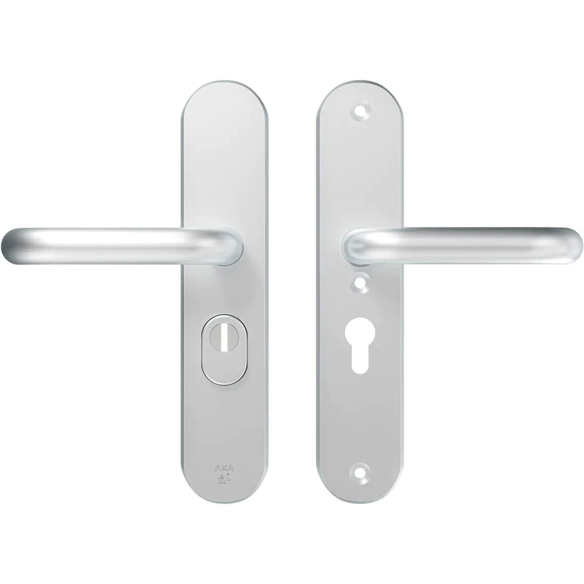 AXA Oval Plus veiligheidsbeslag U PC55 aluminium naturel vooraanzicht