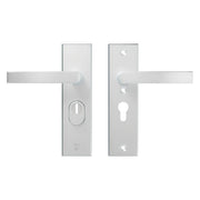 AXA Edge Plus veiligheidsbeslag kort kruk/blok PC55 aluminium naturel – vooraanzicht