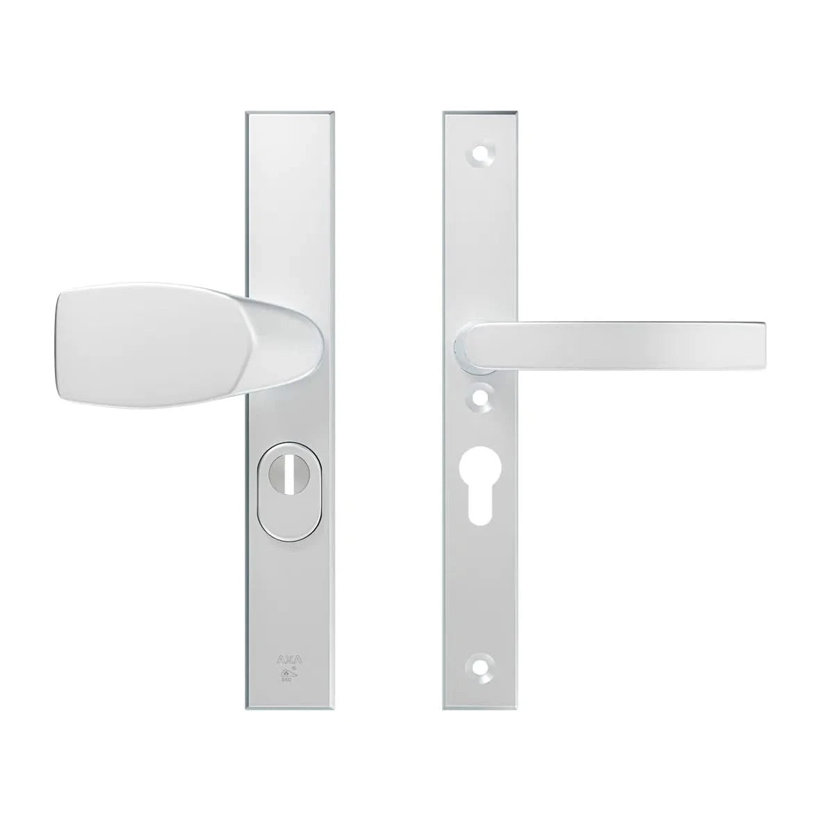 AXA Edge Plus veiligheidsbeslag Wing+Blok PC55 aluminium naturel vooraanzicht