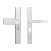 AXA Edge Plus veiligheidsbeslag Wing+Blok PC55 aluminium naturel vooraanzicht