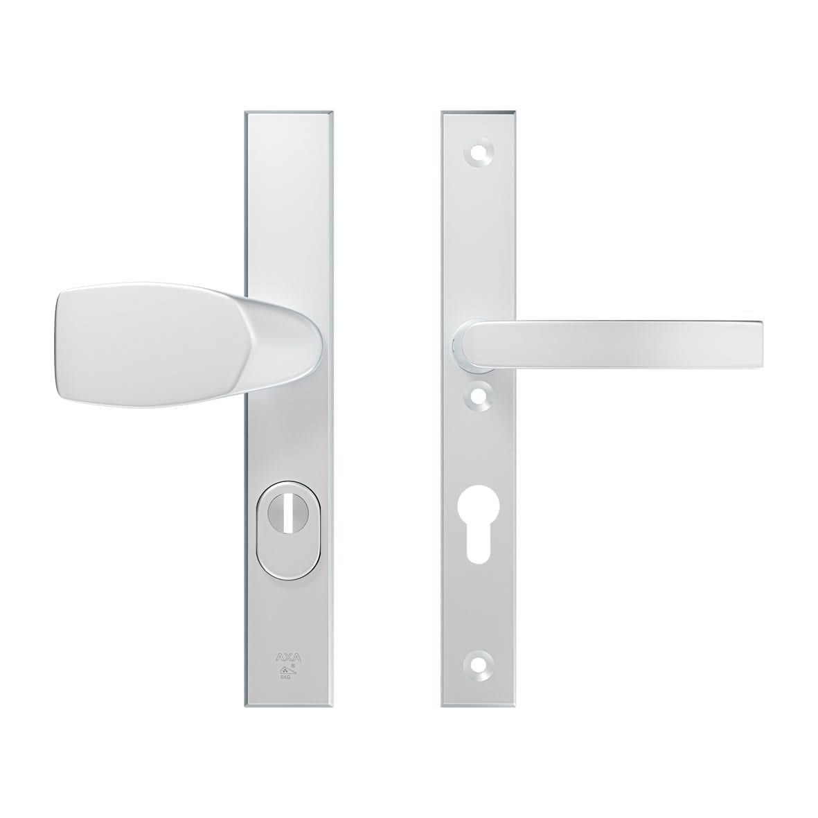 AXA Edge Plus veiligheidsbeslag Wing+Blok PC72 aluminium naturel vooraanzicht