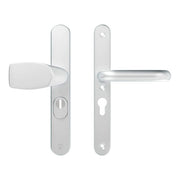 AXA Oval Plus veiligheidsbeslag Wing-knop PC55 aluminium zilver vooraanzicht