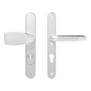 AXA Oval Plus veiligheidsbeslag Wing-knop PC72 aluminium vooraanzicht