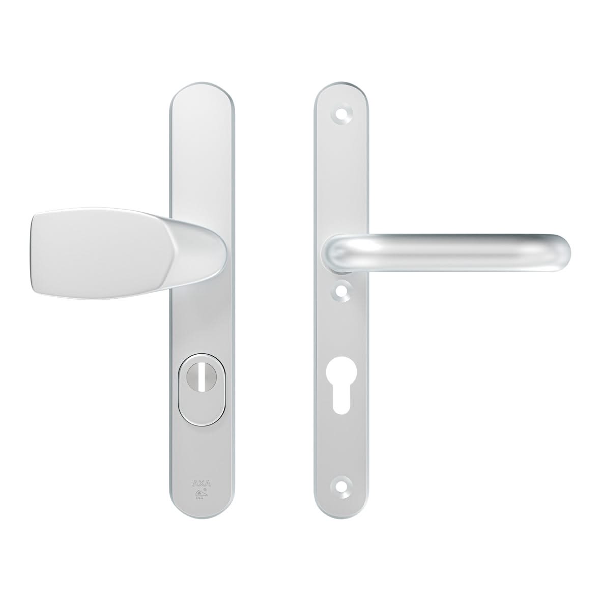 AXA Oval Plus veiligheidsbeslag Wing-knop PC72 aluminium vooraanzicht
