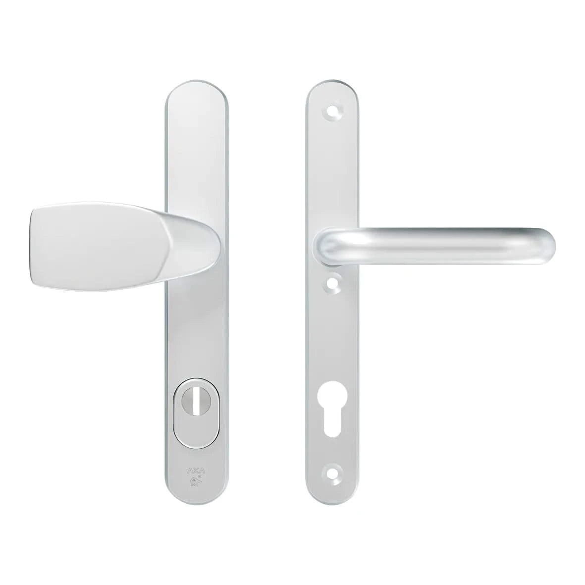 AXA Oval Plus veiligheidsbeslag Wing-knop PC92 aluminium vooraanzicht