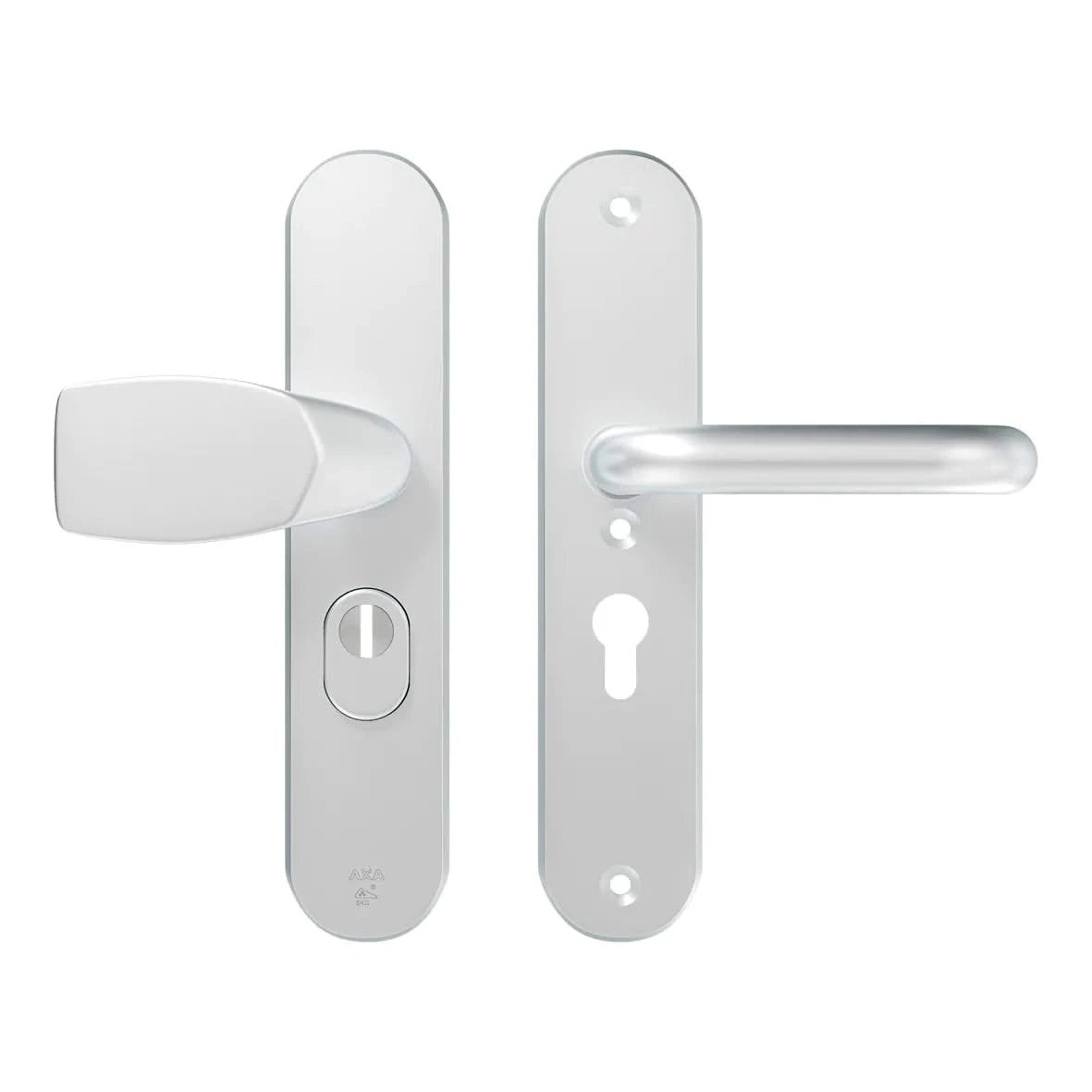 AXA Oval Plus veiligheidsbeslag Wing+U PC55 aluminium naturel vooraanzicht