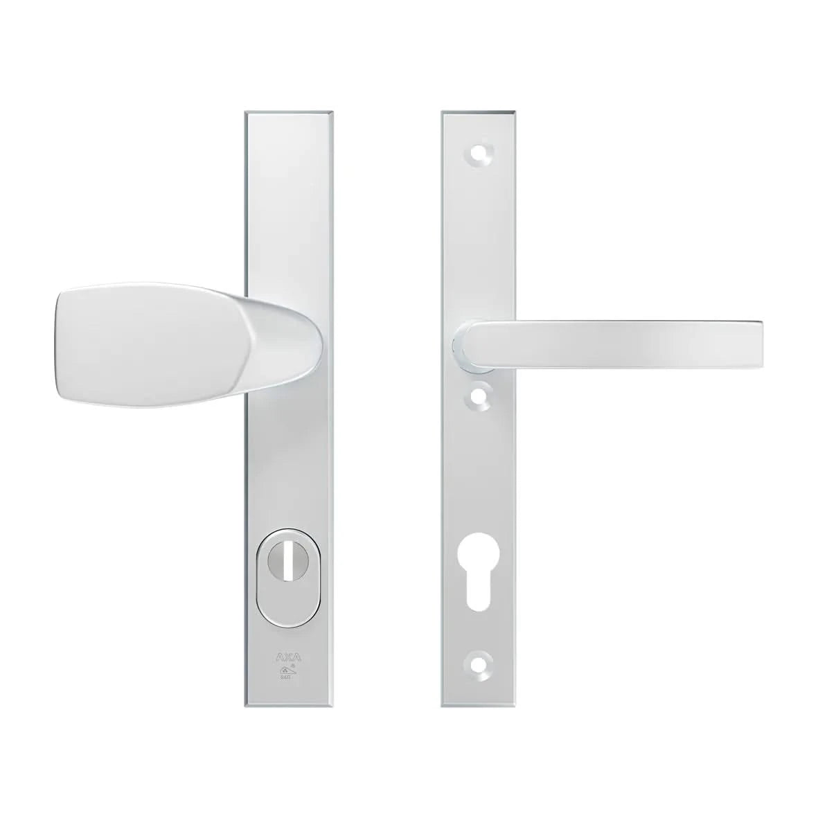 AXA Edge Plus veiligheidsbeslag Wing+Blok PC92 aluminium naturel vooraanzicht