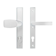 AXA Edge Plus veiligheidsbeslag Wing+Blok PC92 aluminium naturel vooraanzicht