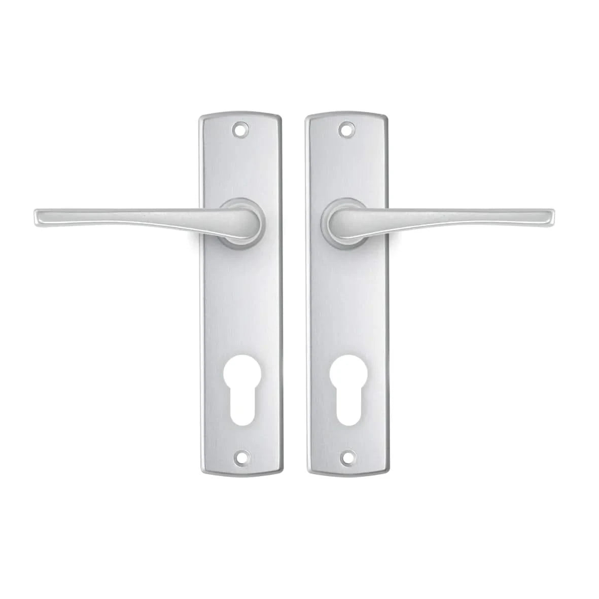 AXA Curve deurkruk vlinder PC72 aluminium naturel – vooraanzicht