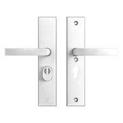 AXA Edge Plus veiligheidsbeslag kruk PC55 aluminium naturel – vooraanzicht