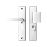 AXA Edge Plus veiligheidsbeslag D-kruk+kruk blok PC55 aluminium zilver – vooraanzicht