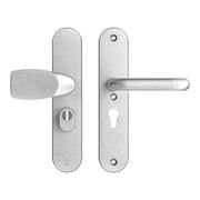 AXA Oval Plus veiligheidsbeslag Wing+U PC55 aluminium naturel vooraanzicht