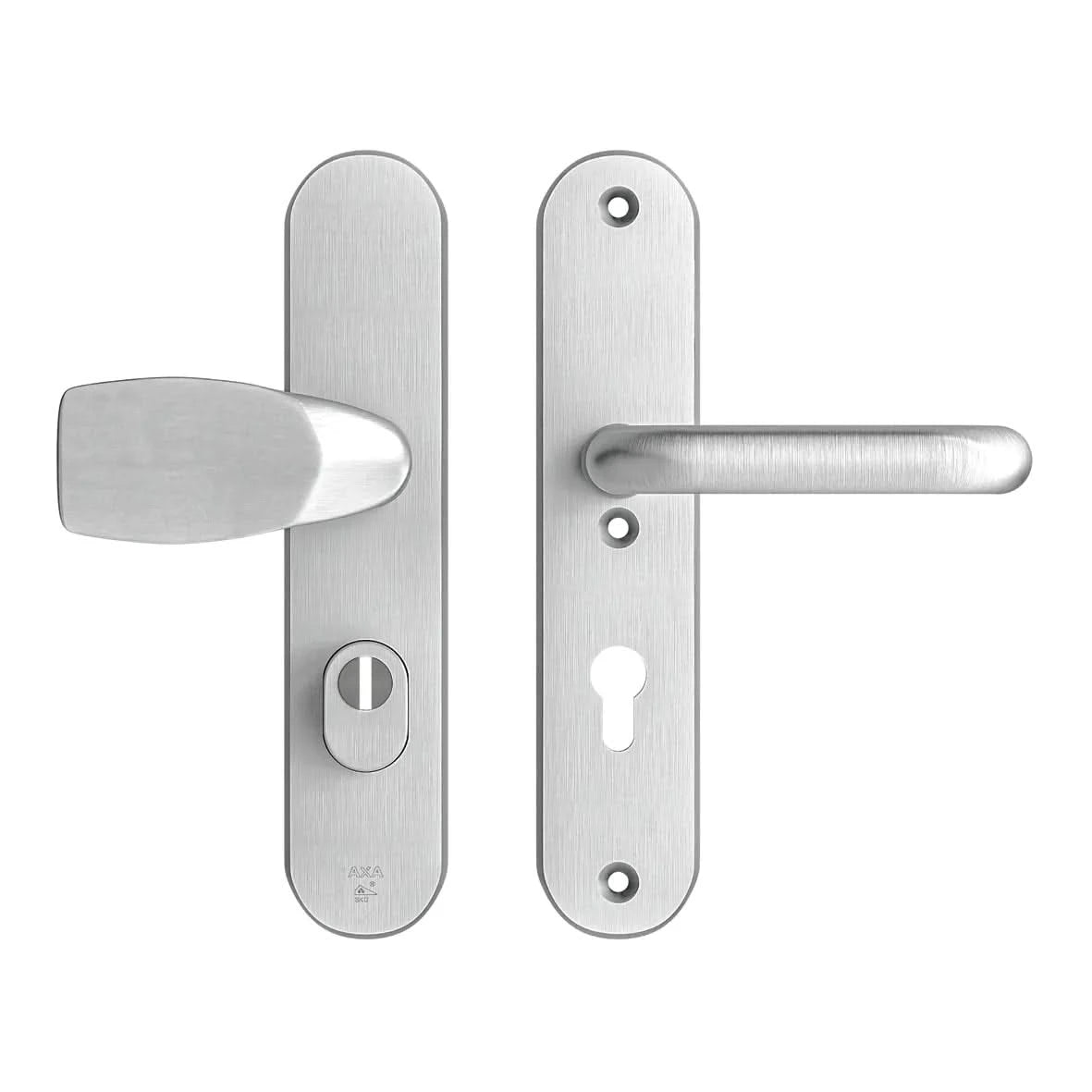 AXA Oval Plus veiligheidsbeslag Wing+U PC72 aluminium naturel vooraanzicht