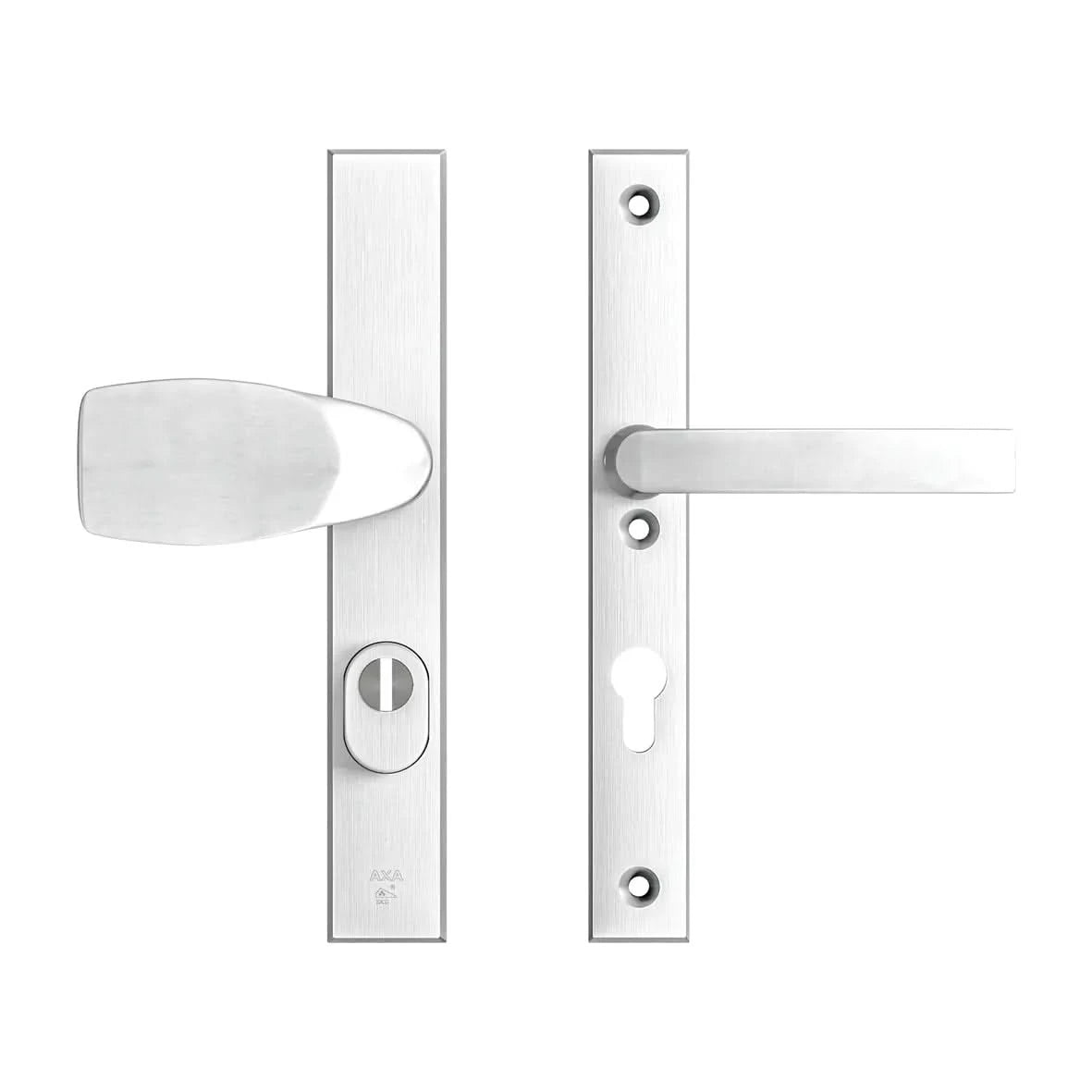 AXA Edge Plus veiligheidsbeslag Wing+Blok PC72 aluminium naturel vooraanzicht