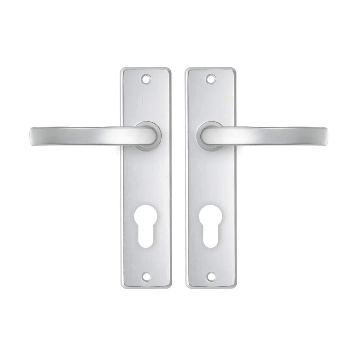 AXA Edge deurkruk blok PC72 aluminium naturel – vooraanzicht