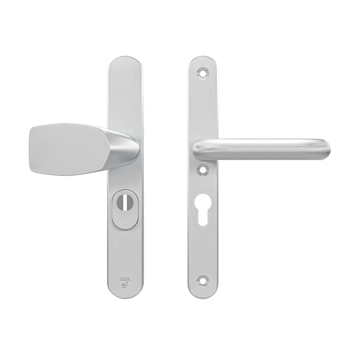 AXA Oval Plus veiligheidsbeslag PC55 aluminium zilver vooraanzicht