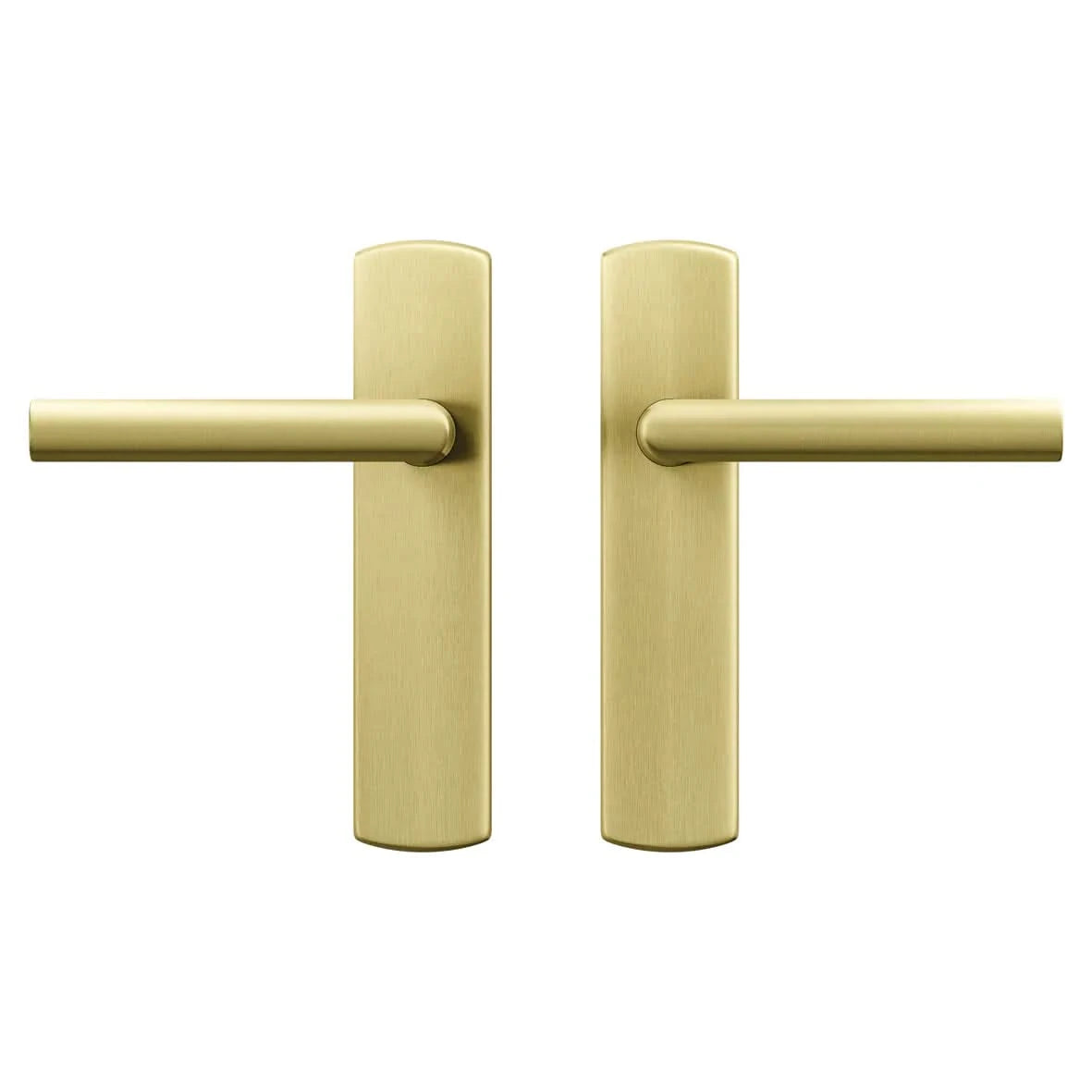 AXA Curve Klik binnendeurset kruk Milan goud op blind schild – vooraanzicht