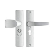 AXA Premium veiligheidsbeslag Wing-knop kruk Arrow PC55 aluminium zilver vooraanzicht
