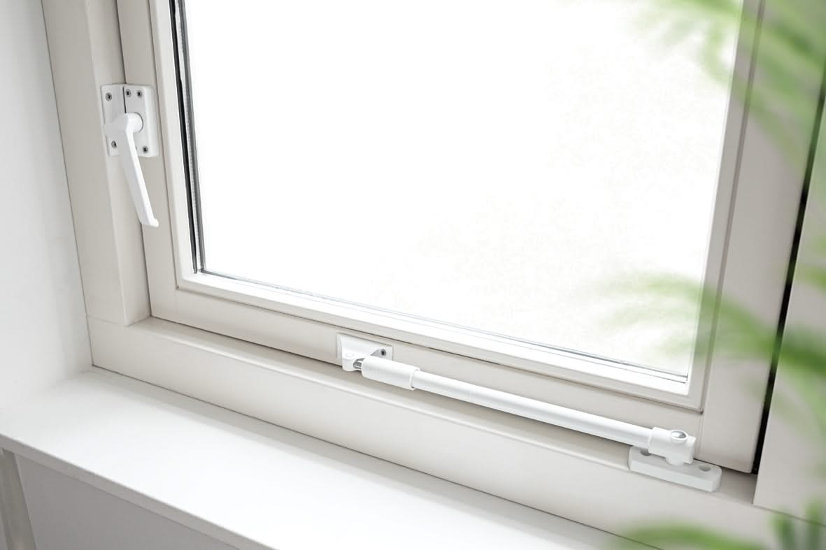 AXA Tele-uitzetter 35cm wit detail scharnier