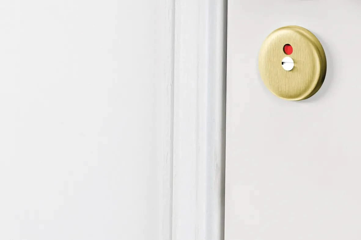 AXA binnendeurrozet klik rond toilet goud – zijaanzicht