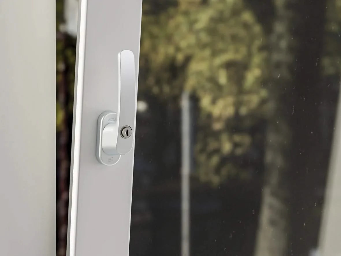 AXA veiligheids raamkruk Oval Roma 90 aluminium - gemonteerd