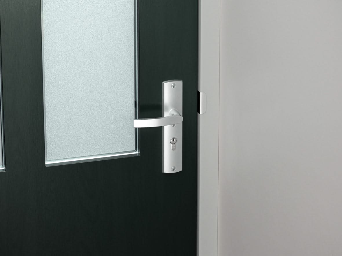 AXA Curve Plus veiligheidsbeslag aluminium binnenschild kruk