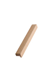 Furnipart Elan Wood Handle houten meubelgreep blank gelakt vooraanzicht