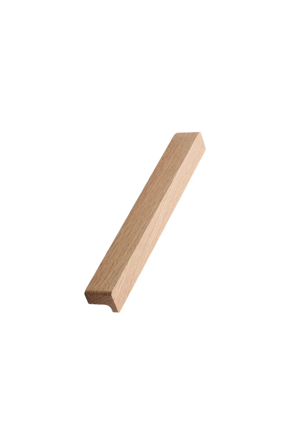 Furnipart Elan Wood Handle houten meubelgreep blank gelakt vooraanzicht
