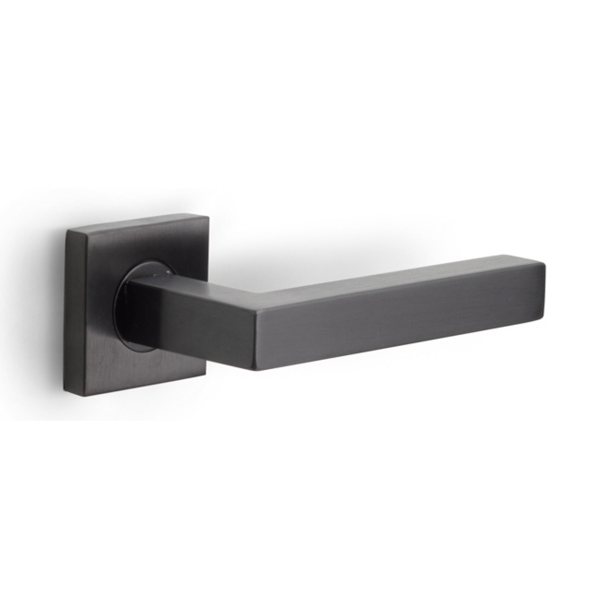 Formani BASIC BSQ1-G deurkruk op vierkant rozet in PVD gunmetal, vooraanzicht