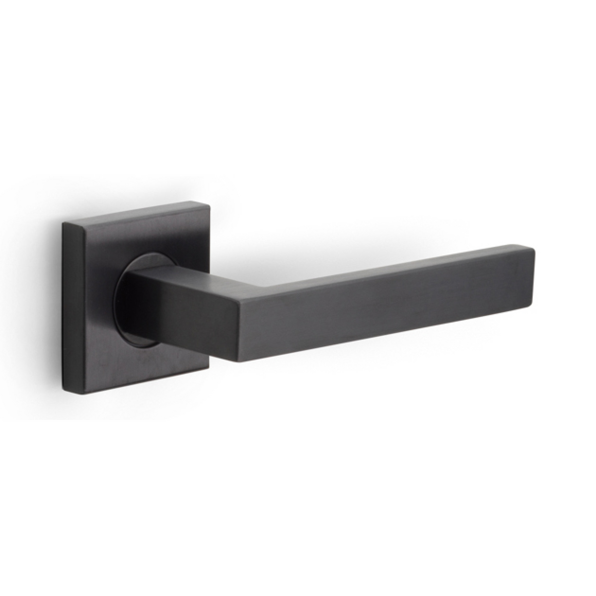 Formani BASIC BSQ2-G deurkruk op vierkant rozet in PVD gunmetal, vooraanzicht