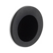 Formani schuifdeurkom LB29 29 mm in PVD mat zwart, vooraanzicht