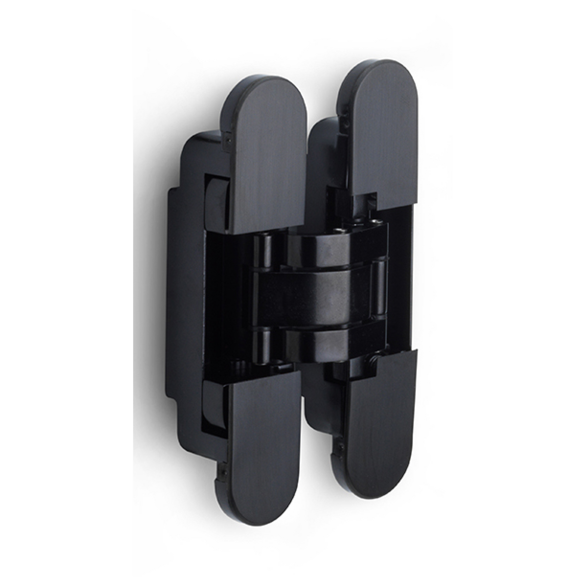 FORMANI onzichtbaar scharnier 140x30mm mat zwart 3D instelbaar vooraanzicht