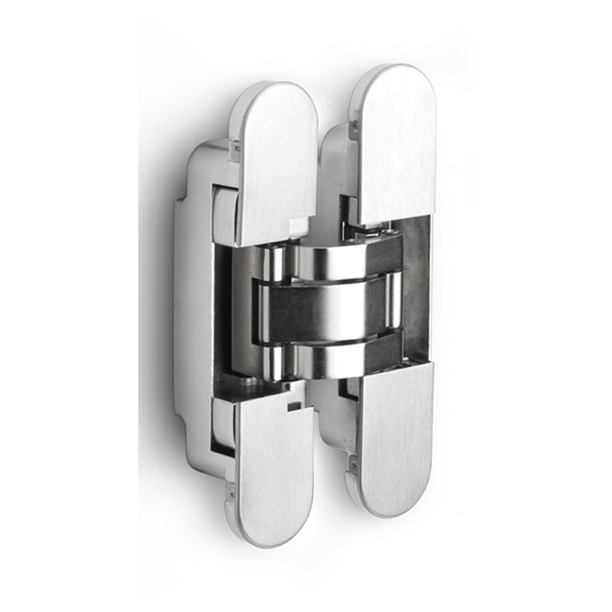 FORMANI onzichtbaar scharnier 140x30mm RVS geborsteld vooraanzicht