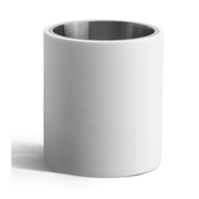 FORMANI ONE PB102 tandenborstelhouder mat roestvast staal / wit / Corian – vooraanzicht