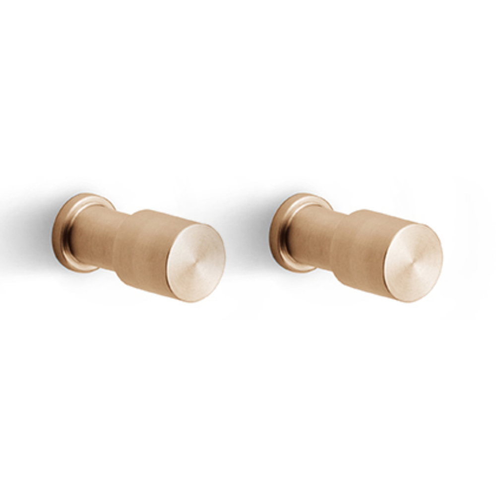 FORMANI ONE PB20 set van 2 haken PVD licht brons – vooraanzicht