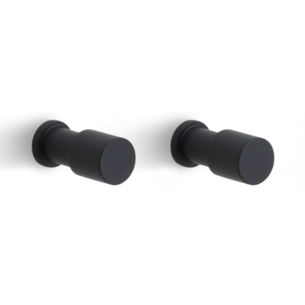 FORMANI ONE PB20 set van 2 haken PVD mat zwart – vooraanzicht