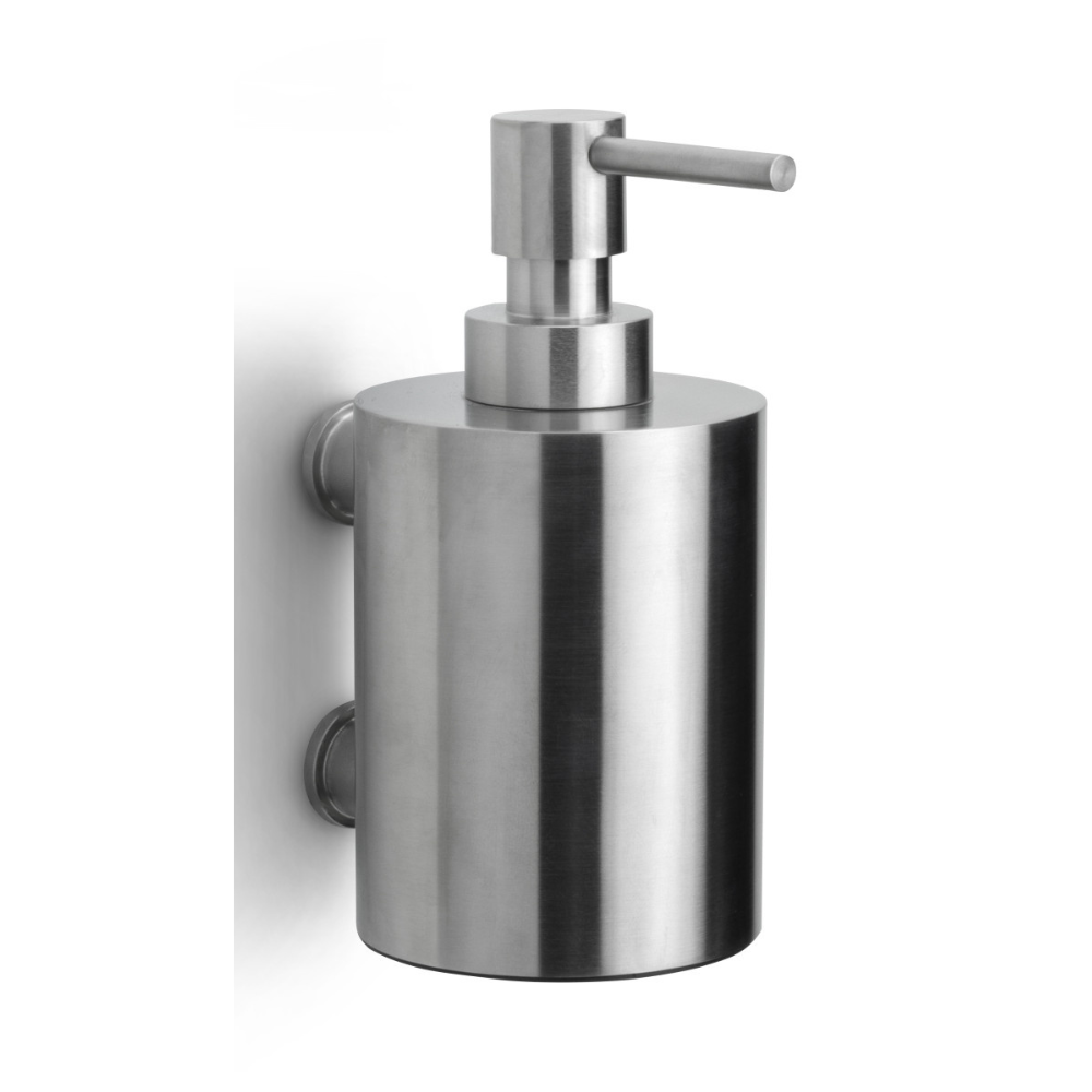 FORMANI ONE PB501 zeepdispenser met muurbevestiging mat roestvast staal – vooraanzicht
