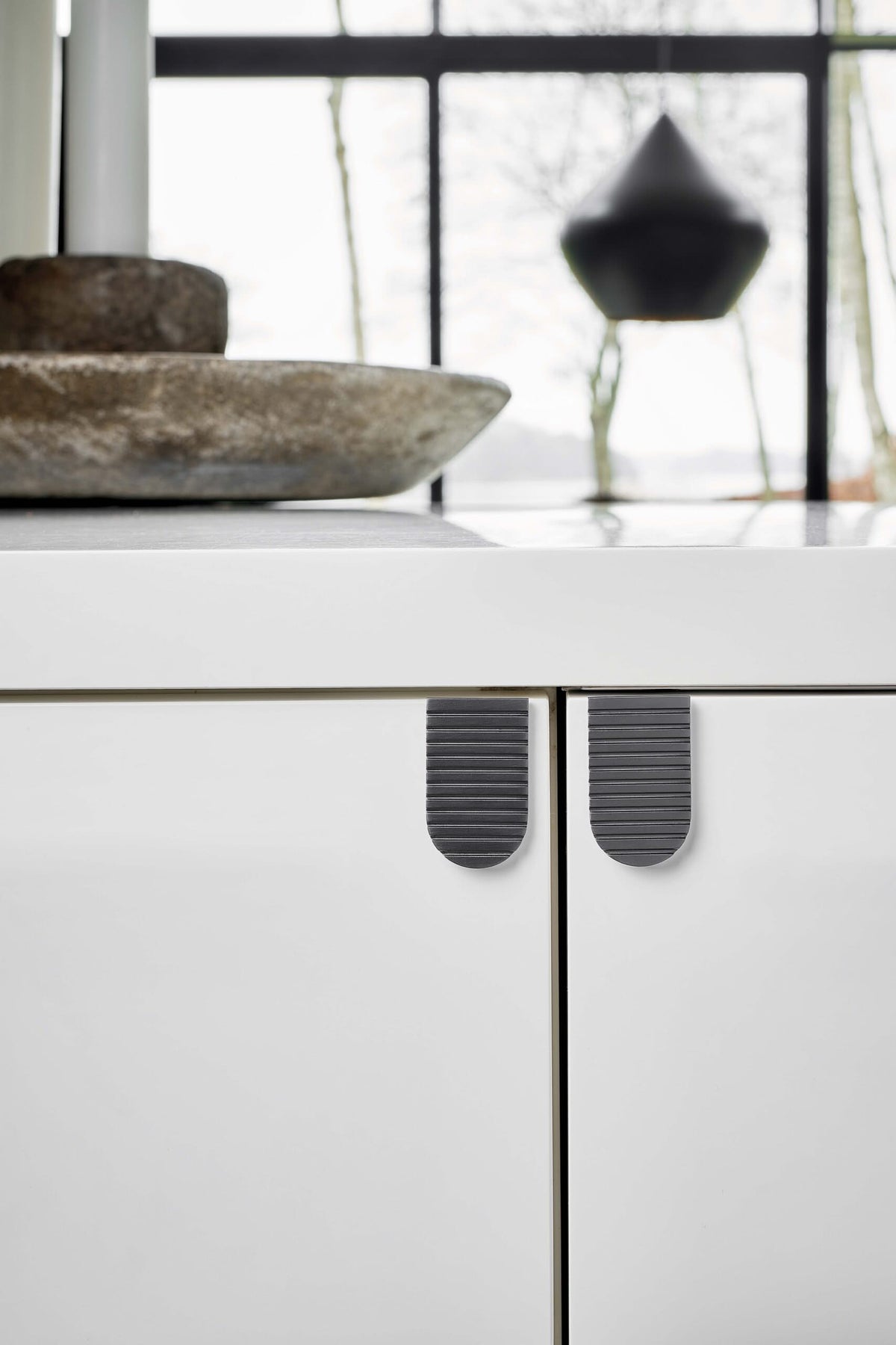 Furnipart Meubelknop Gewoonte geborsteld antraciet detail