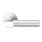 Hafi Private Line deurkruk model 218 Bauhaus rond RVS geborsteld - vooraanzicht