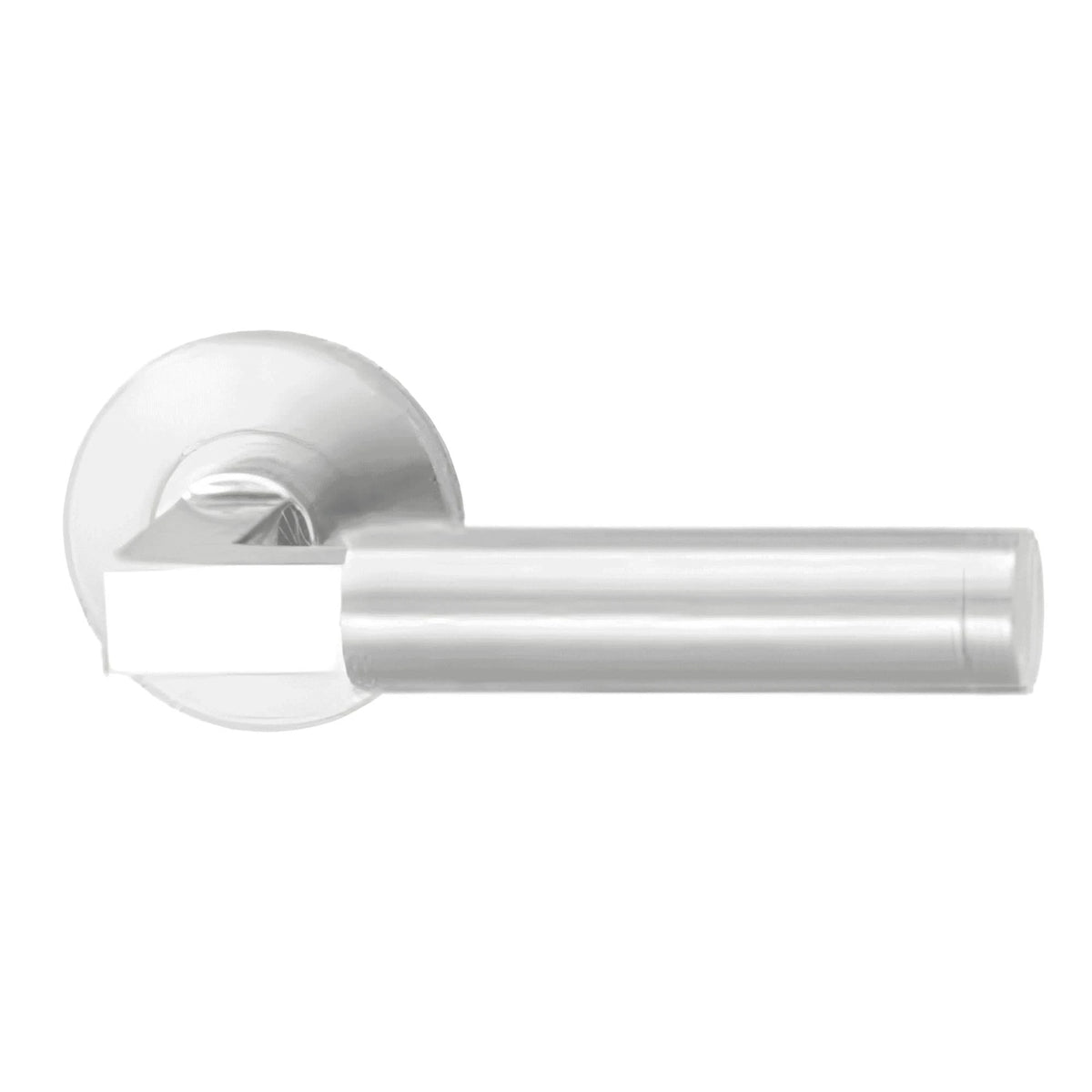 Hafi Private Line deurkruk model 218 Bauhaus rond RVS geborsteld - vooraanzicht