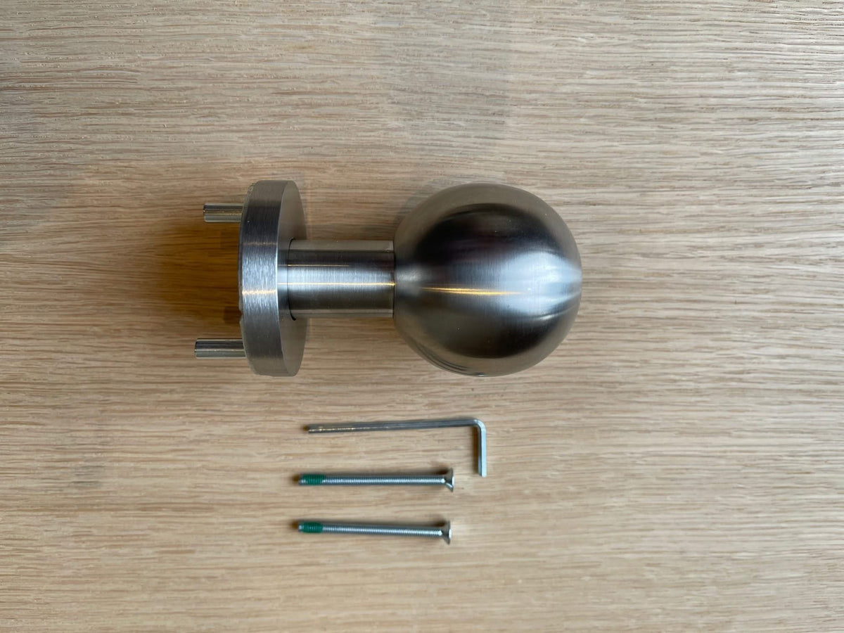 Hafi Private Line deurknop model 285 bolle knop RVS geborsteld – detailfoto