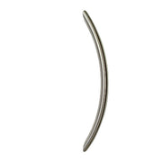 Hard Brass handgreep boog schuin ø30 mm 500 mm inox geschuurd – vooraanzicht