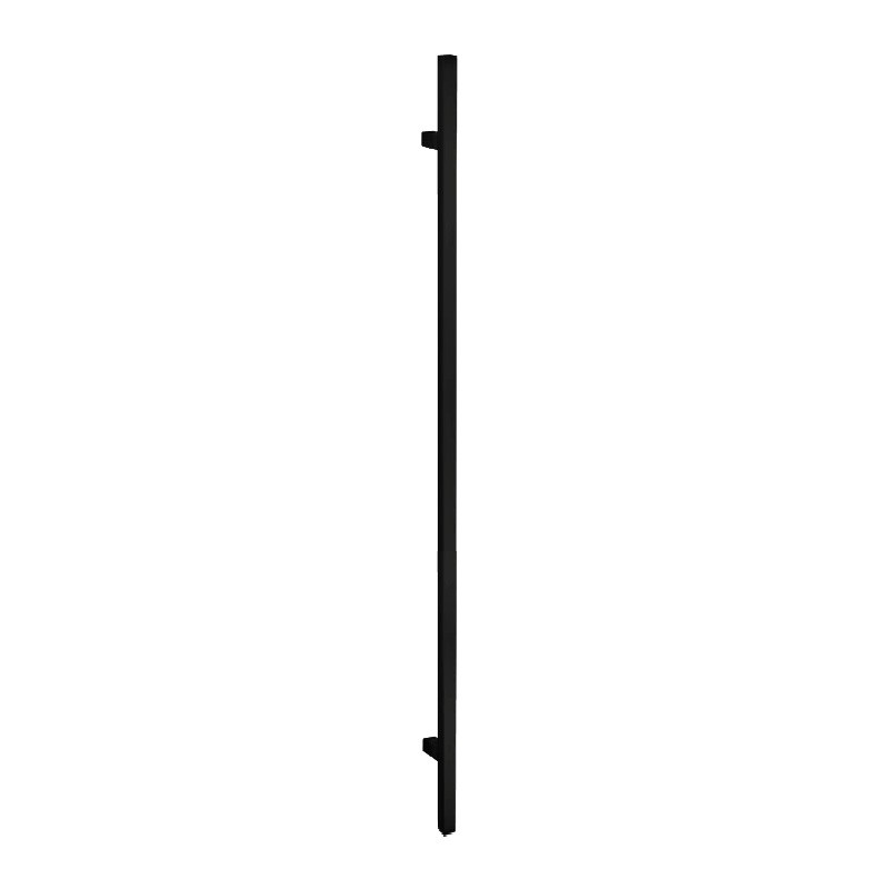 Hard Brass handgreep T-model vierkant 1900 mm zwart – vooraanzicht